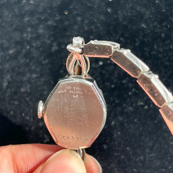 Vintage 1956 Bulova "GODDESS OF TIME" 4 diamonds with 10K R.G.P Women's Watch - Picture 9 of 13